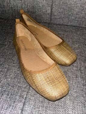 NEW - Sun & Stone Woven Ballet Flats in Tan